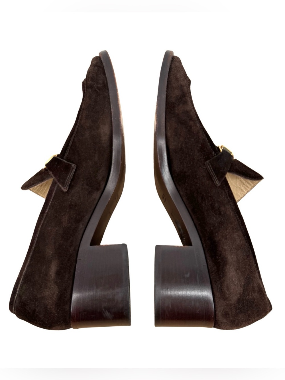 Gucci Horse-Bit Chocolate Brown Suede Heeled Loafer 40 C Tom Ford Y2K 90s Luxury - Picture 8 of 14